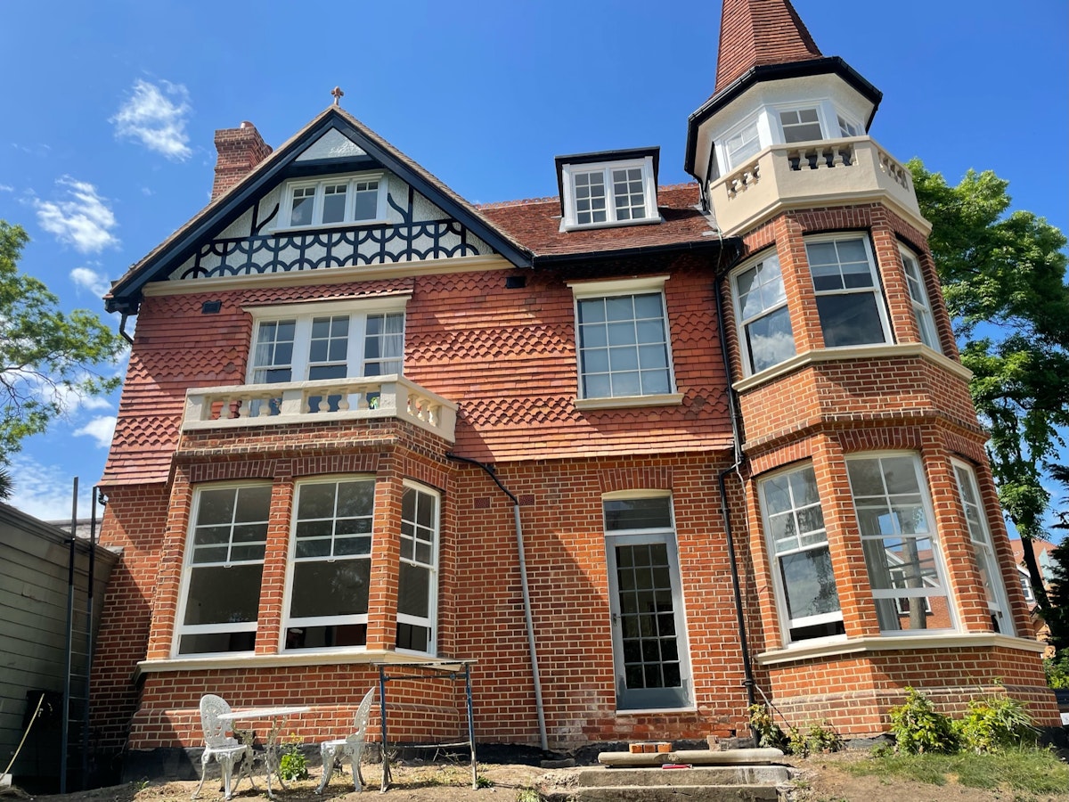 Victorian Mansion with Turret in renovation