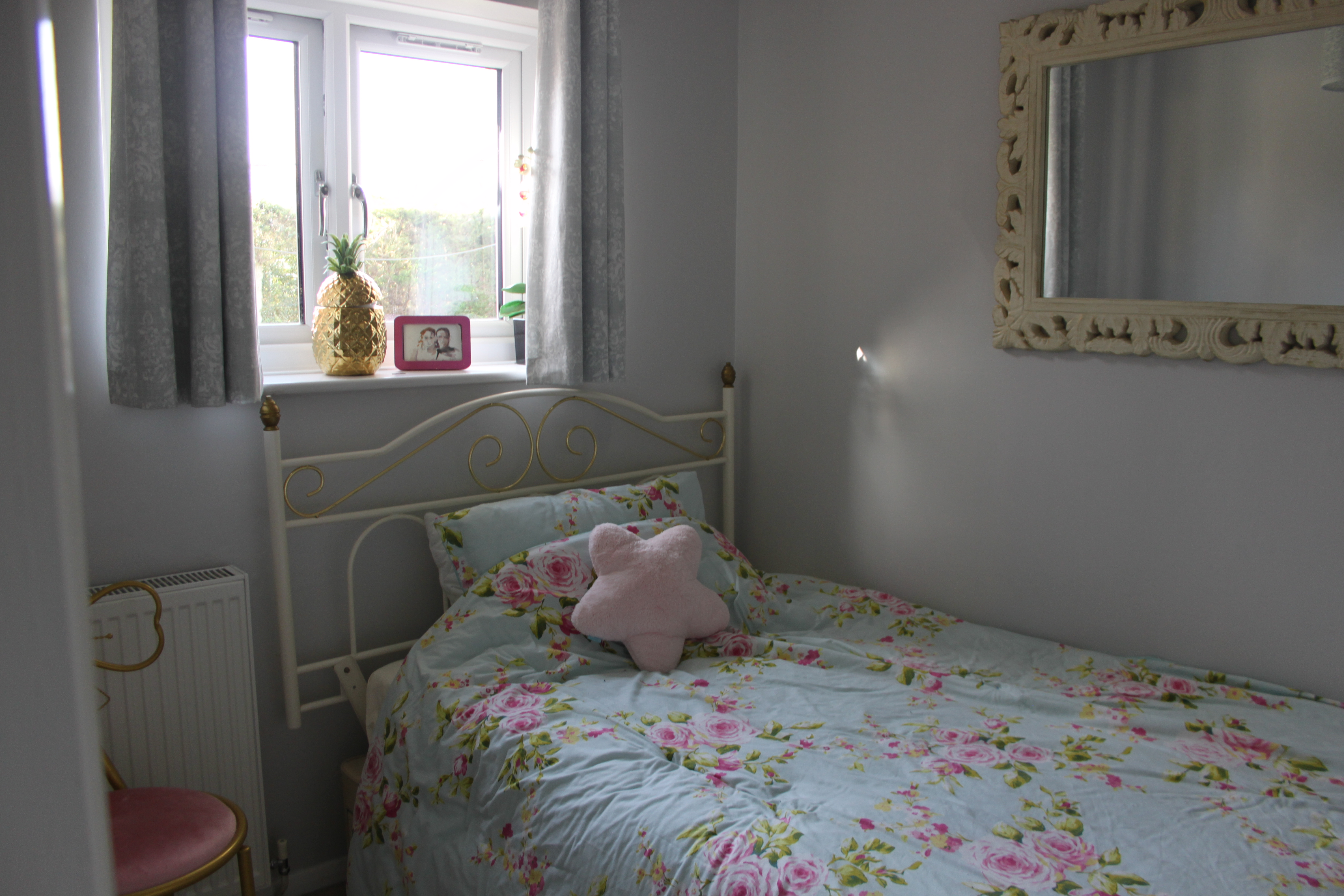 Cosy spare room/nursery, currently with double bed in which can be moved/dismantled