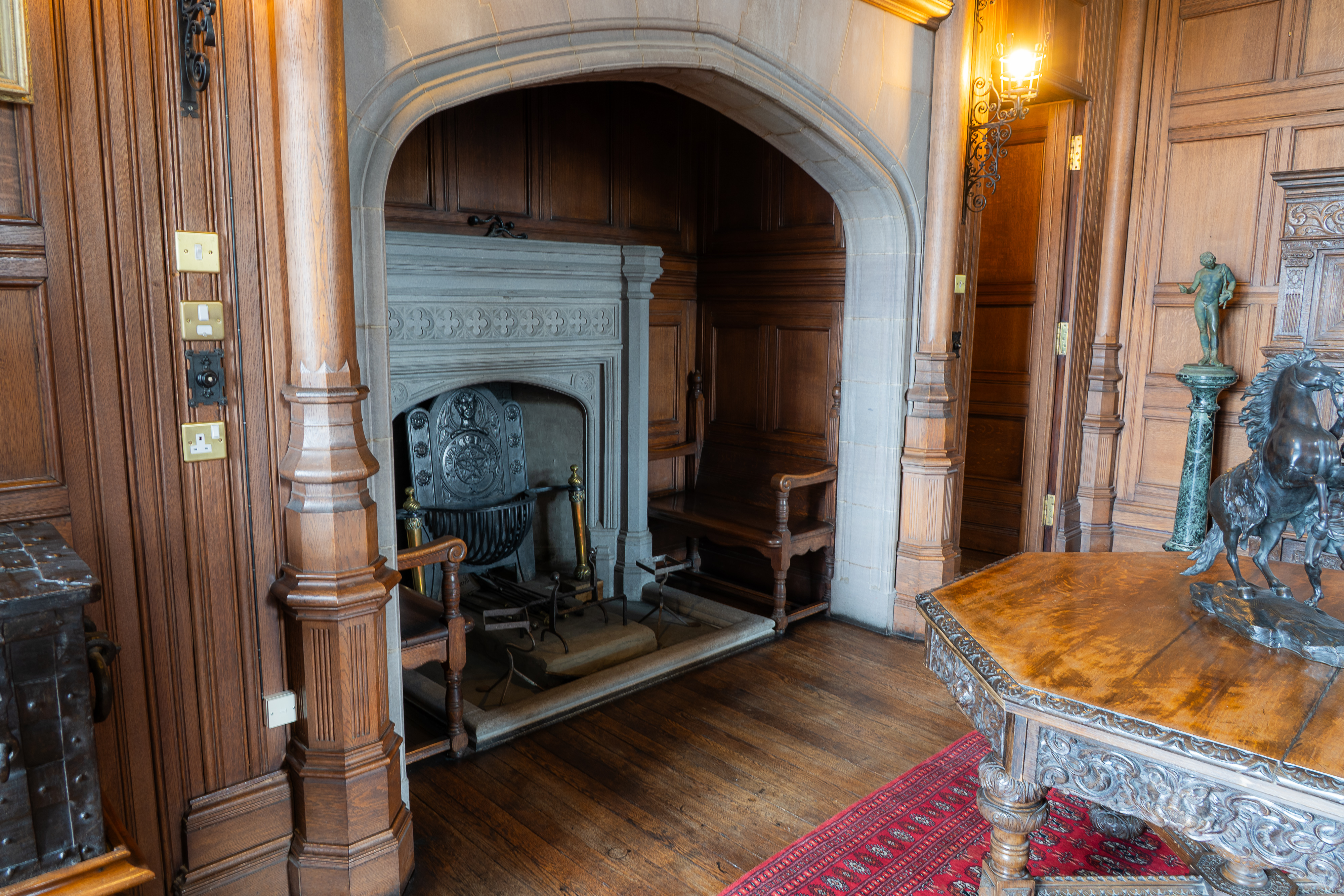 Scottish baronial fireplace Hallyburton Estate