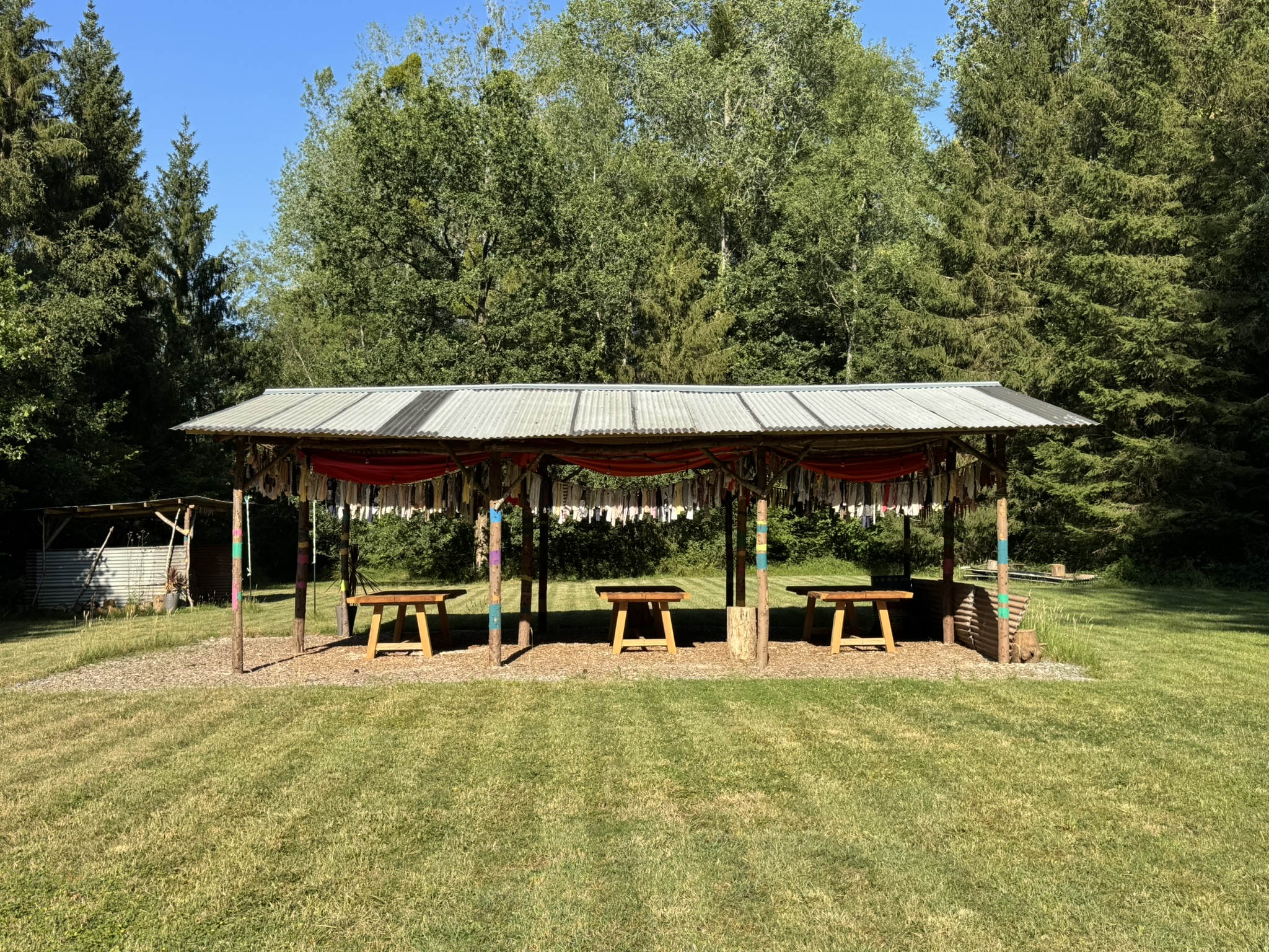 Private Woodland with Fire Circle, Decorative Timber Shelters & Historic House